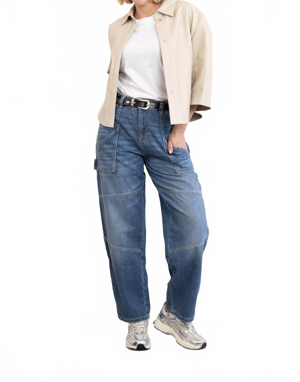 NEW BA&SH moyce jeans in used blue
